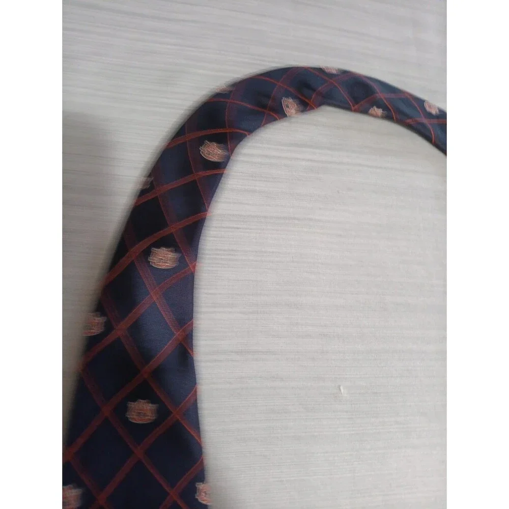 Auburn University AU All Over Print 100% Silk Neck Tie By Rah Rah Made In USA